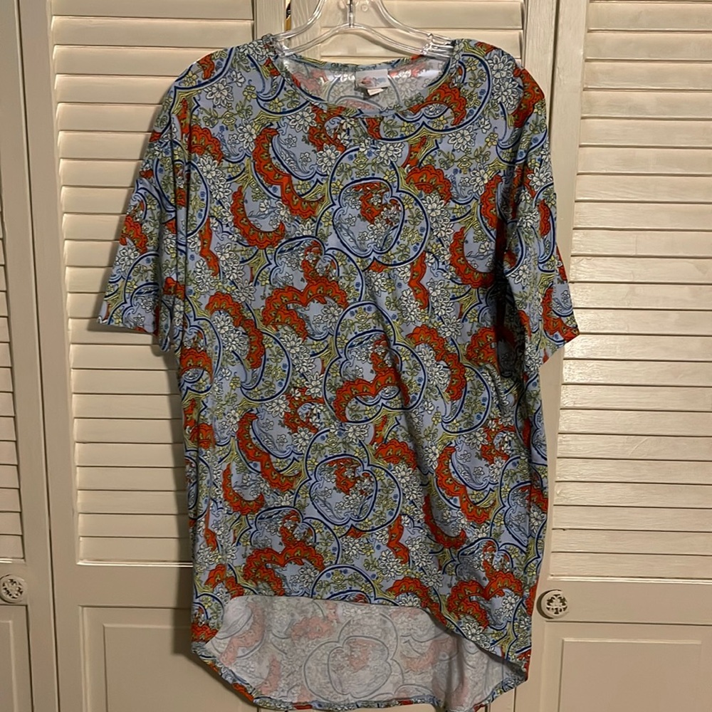 LuLaRoe Blue Floral Top